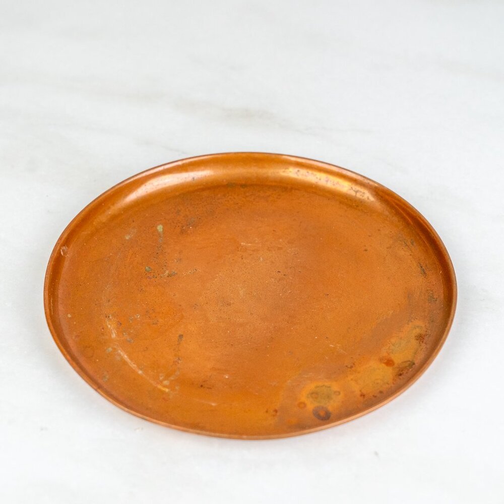 Vintage Tarnished Copper Plate